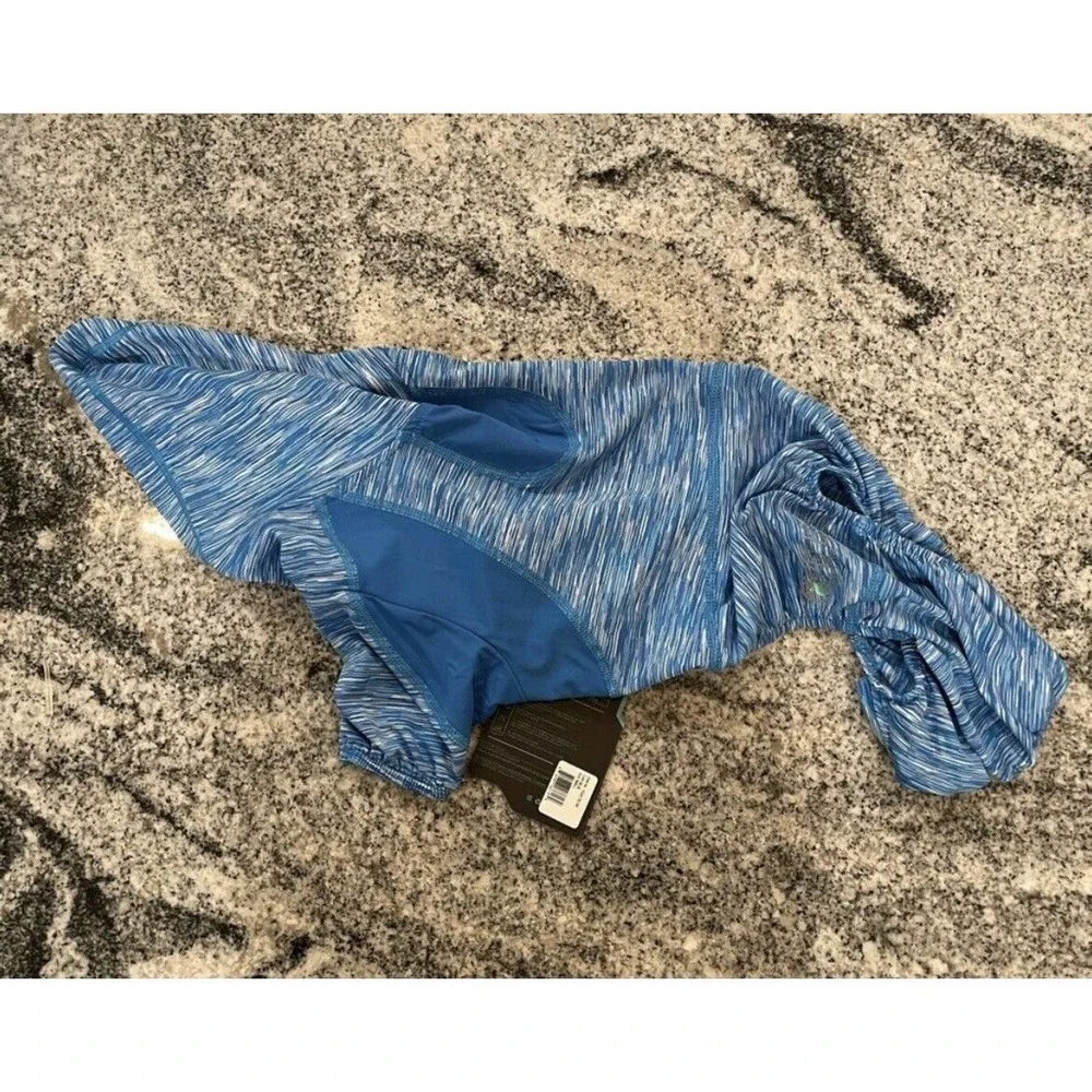 Small Dog Pet Life Track Suit Sport STRETCH Blue One Piece Zip Hooded *CHART* - Picture 10 of 12